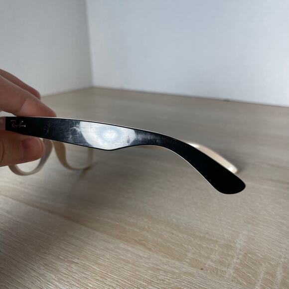 Ray-Ban RB2132 New Wayfarer 875 Sunglasses Frames Only Black Beige 52-18-145 - Picture 8 of 11